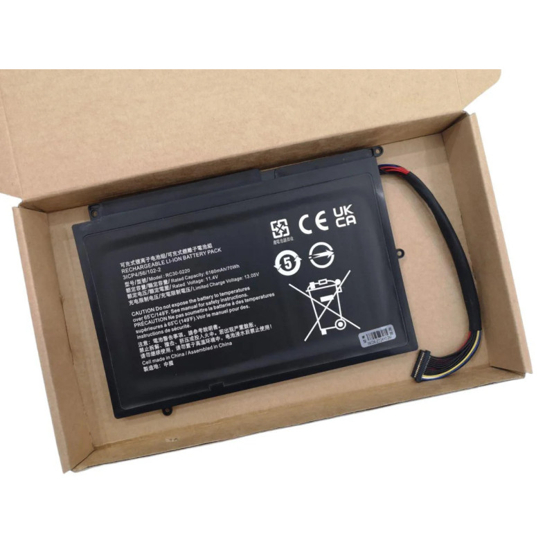 Батарея Razer Blade 17 RC30-0220 RZ09-0220 RZ09-02202E75 6160mah 70Wh 11.4B Батарея Razer Blade 17 RC30-0220 RZ09-0220 RZ09-02202E75 6160mah 70Wh 11.4B