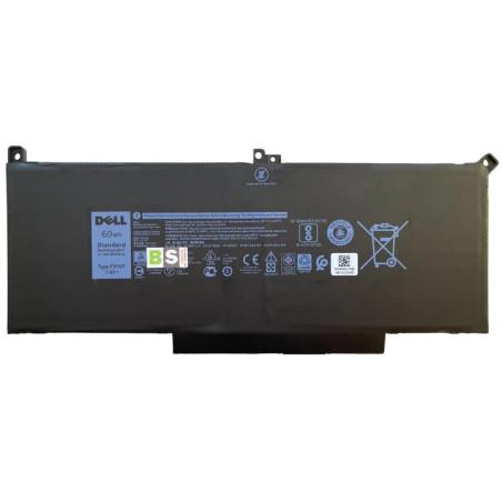 Батарея DELL Latitude 7280 7290 7380 7480 7490 E7280 E7480 F3YGT 7800mah 60Wh 7.6B Original