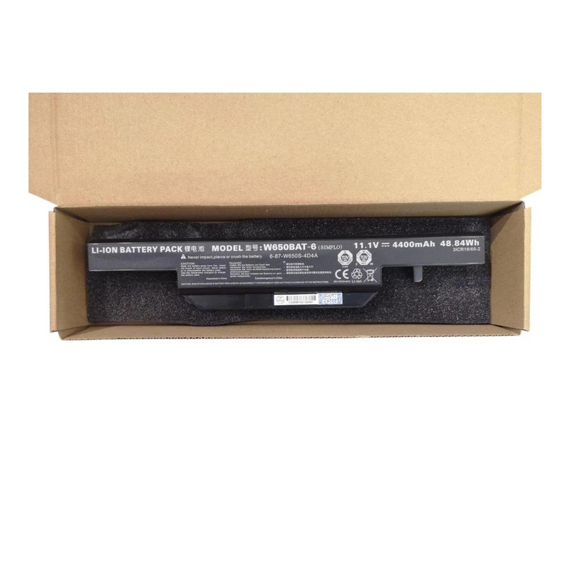 Батарея Clevo W650DC W650RB W650RC W650RC1 W650RN W650BAT-6 4400mah 48.84Wh 11.1B Original
