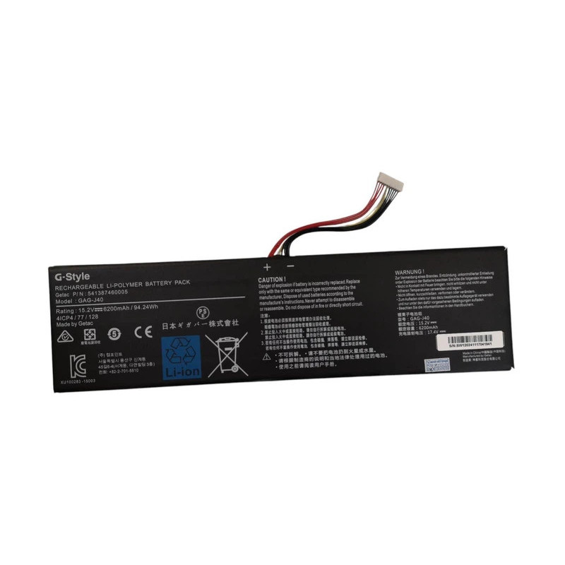 Батарея Gigabyte Aero 14 15 15X 15W P64Wv7 GAG-J40 6200mah 94.24Wh Original Type-A 15.2B