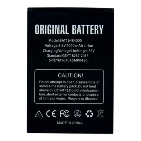 Батарея Doogee x5 max pro bat16484000 3.8B 4000mah