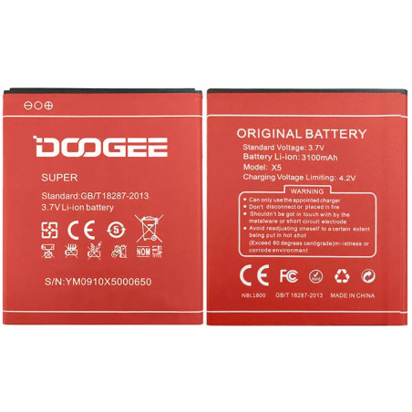 Батарея Doogee x5 x5 pro Посилена 3100mah 3.7B