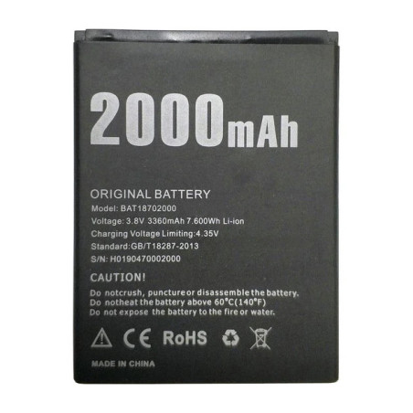Батарея Doogee x50 x50L bat18702000 3.8B 2000mah