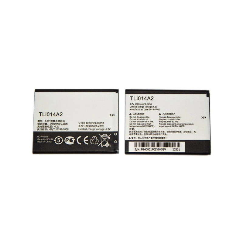 Батарея Alcatel TLi014A1 TLi014A2 CAB31P0000C1 4010D 4012A 4013 4027 4030 4035D 4037T 5020 1400mah 3.7B Батарея Alcatel TLi014A1 TLi014A2 CAB31P0000C1 4010D 4012A 4013 4027 4030 4035D 4037T 5020 1400mah 3.7B