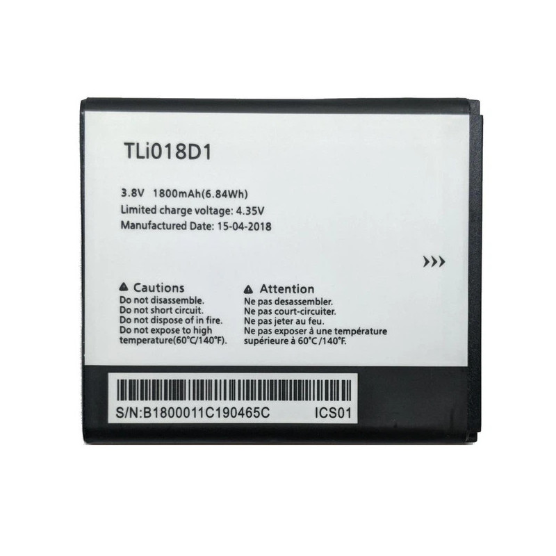 Батарея Alcatel TLi018D1 One Touch Pop C3 4033D 5015X 5015D D5 5038D 1800mah 3.8B Батарея Alcatel TLi018D1 One Touch Pop C3 4033D 5015X 5015D D5 5038D 1800mah 3.8B