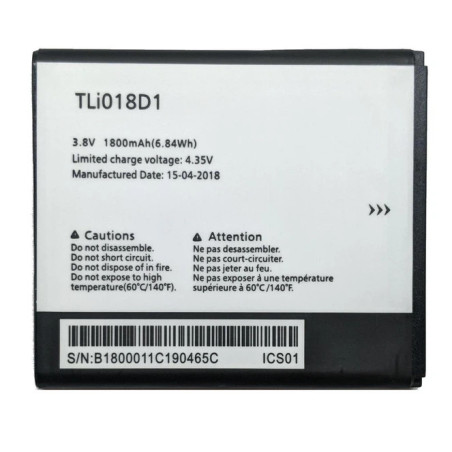 Батарея Alcatel TLi018D1 One Touch Pop C3 4033D 5015X 5015D D5 5038D 1800mah 3.8B