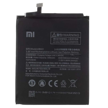 Батарея Xiaomi BN31 Redmi MI A1 MI 5X Note 5a Note 5a Prime S2 Y2 3000mah 3.85B