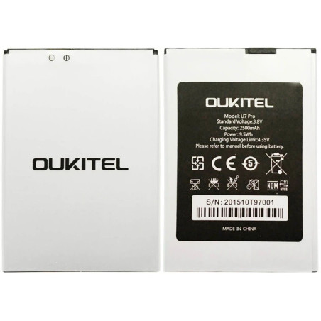 Батарея Oukitel u7 pro 2500mah 3.8B