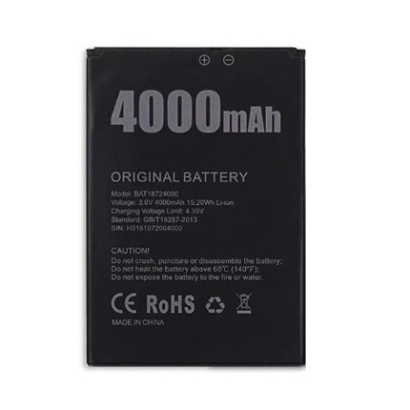 Батарея Doogee x70 bat18724000 4000mah 3.8B
