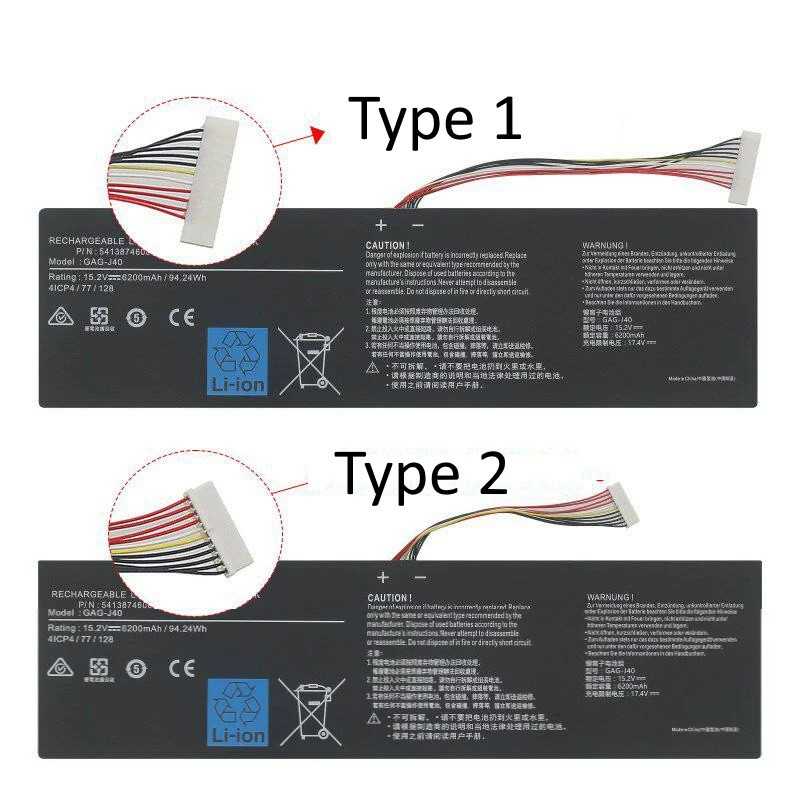 Батарея Gigabyte Aero 14 15 15X 15W P64Wv7 GAG-J40 6200mah 94.24Wh Original Type-A 15.2B