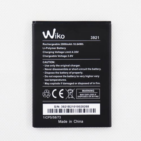 Батарея Wiko Lenny 5 3921 Robby2 2800mah 3.8B