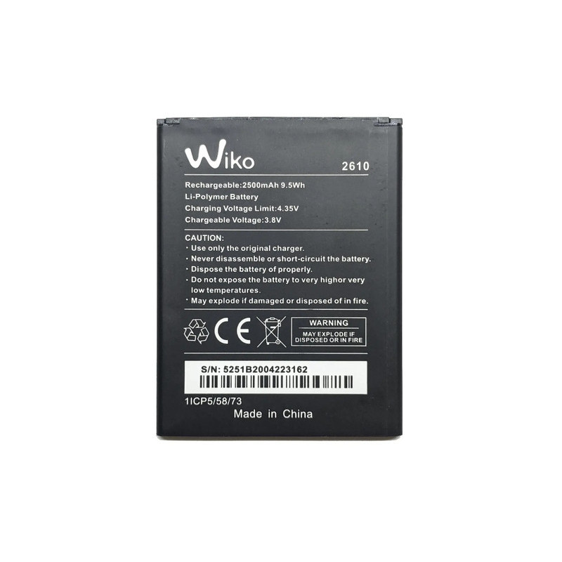 Батарея Wiko 2610 Jerry 2 Jerry 3 Lenny 4 Plus Y60 Wiko View Harry 2 Tommy 3 Plus V12BNL N2B 2500mah 3.8B
