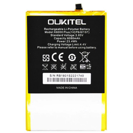 Батарея Oukitel k6000 Plus K10000 Pro Ulefone Power 2 6080mah 3.85B