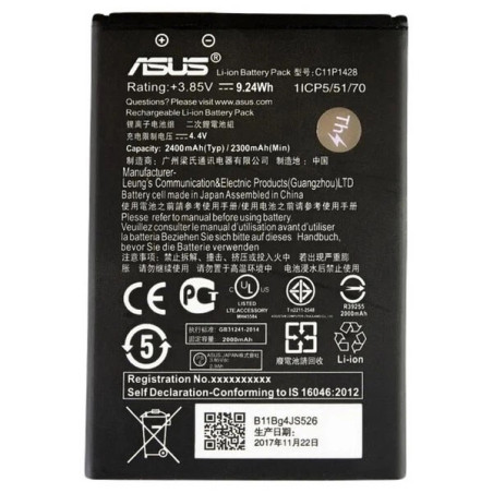 Батарея Asus ZenFone 2 Lazer ZE500CL ZE500KL ZE500KG ZE550KL C11P1428 2400mah 3.85B