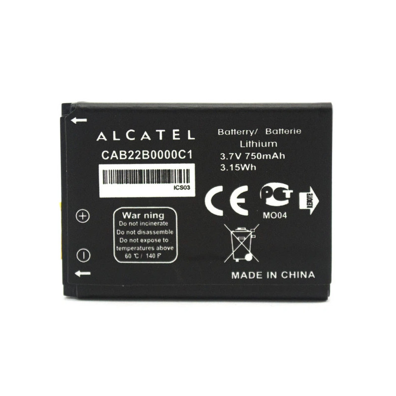 Батарея Alcatel CAB22B0000C1 CAB0400000C1 CAB22D0000C One Touch 2012D 750mah 3.7B Батарея Alcatel CAB22B0000C1 CAB0400000C1 CAB22D0000C One Touch 2012D 750mah 3.7B