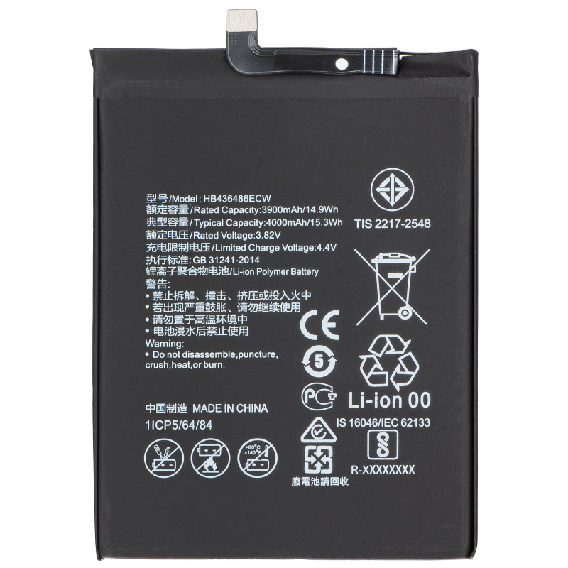 Батарея Huawei P20 Pro Huawei Mate 10 Mate 20 Pro HB436486ECW 4000mah 3.8B Батарея Huawei P20 Pro Huawei Mate 10 Mate 20 Pro HB436486ECW 4000mah 3.8B