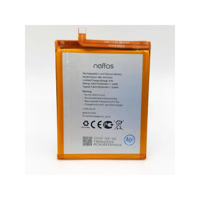 Батарея TP-Link Neffos NBL-40A2920 TP706A Neffos C9A 2920mah 3.85B Батарея TP-Link Neffos NBL-40A2920 TP706A Neffos C9A 2920mah 3.85B