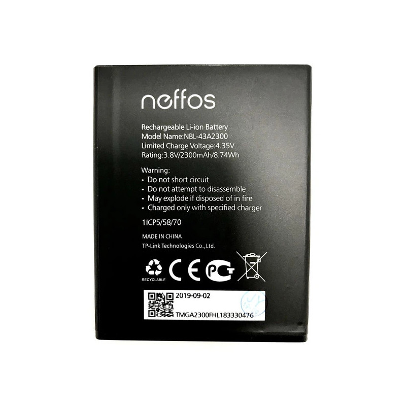 Батарея TP-Link Neffos NBL-43A2300 TP703A C5A TP704A C5s 2300mah 3.85B