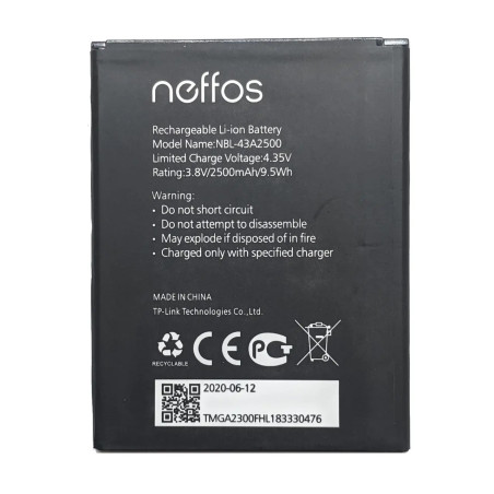Батарея TP-Link Neffos NBL-43B2500 2600mah 3.8B