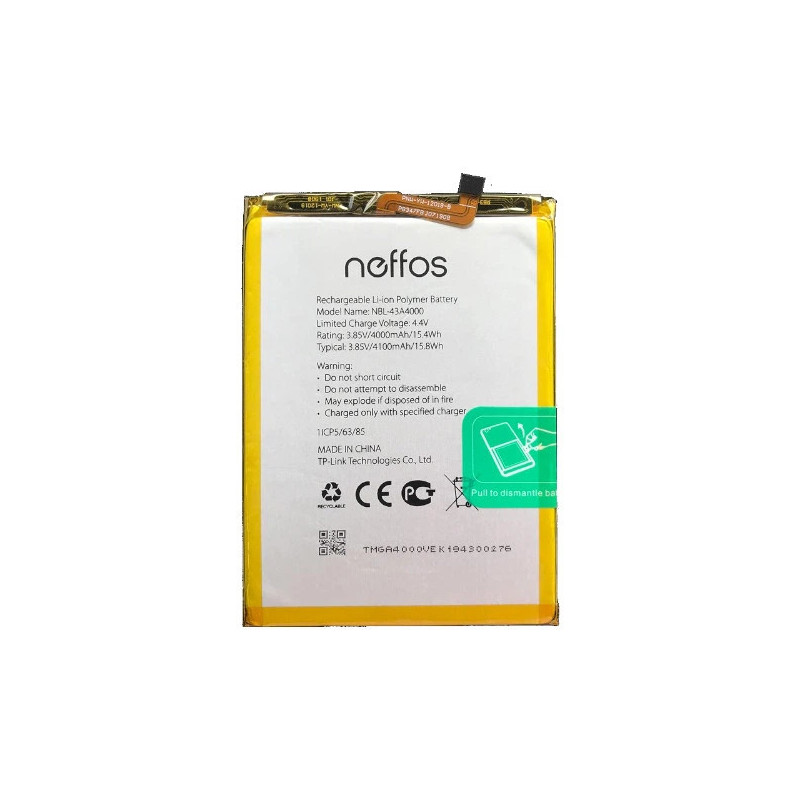 Батарея TP-Link Neffos NBL-43A4000 X20 TP7071 TP7071A X20 Pro TP9131A 4100mah 3.85B