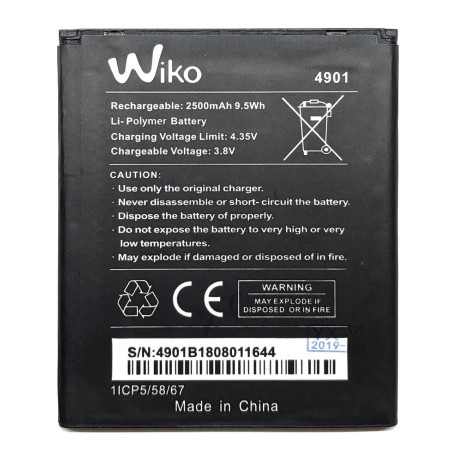 Батарея Wiko 4901 Tommy Tommy 2 2500mah 3.8B