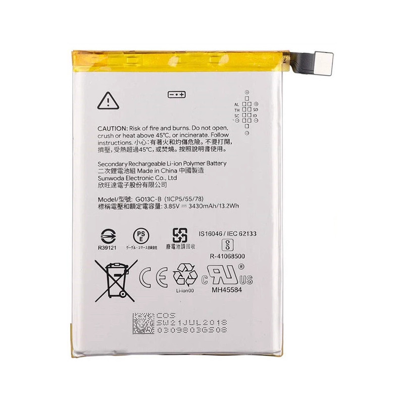 Батарея Google Pixel 3 G013A-B 3430mah 3.85B