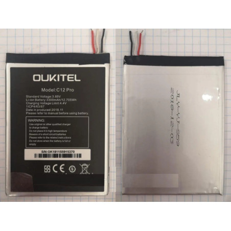 Батарея Oukitel C12 Pro 3300mah 3.85B Servise Original
