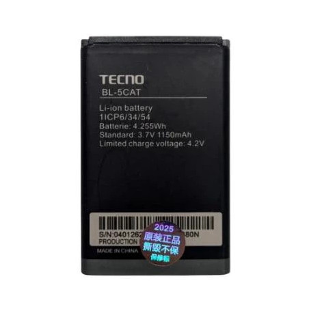 Батарея Tecno T301 Tecno T302 BL-5CAT 1150mah 3.7B