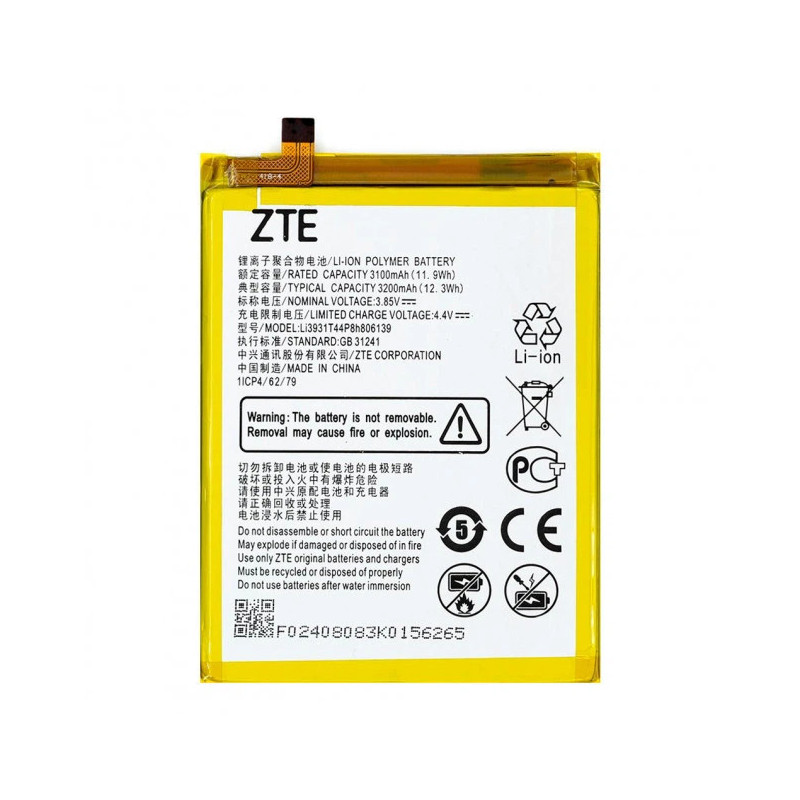 Батарея ZTE Blade A5 2020 A7 2019 V9 V10 V10 Vita Li3931T44P8H806139 3200mah 3.85B