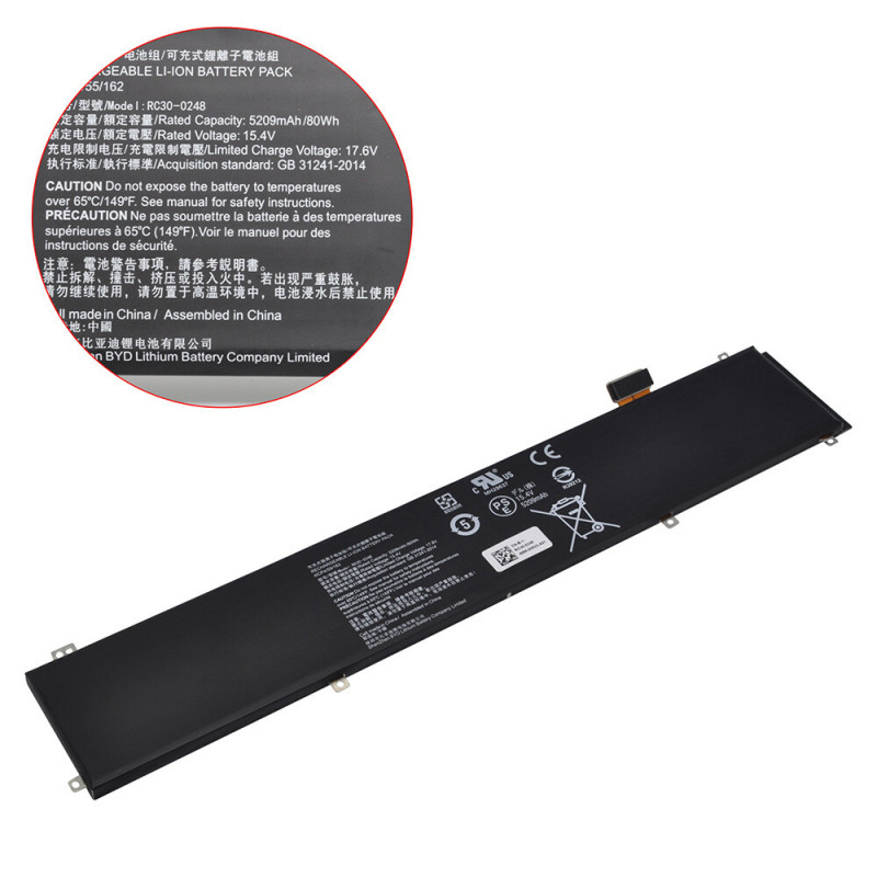 Батарея Razer Blade 15 Advanced 2018 2019 RZ09-02386 RC30-0248 5209mah 15.4B Батарея Razer Blade 15 Advanced 2018 2019 RZ09-02386 RC30-0248 5209mah 15.4B