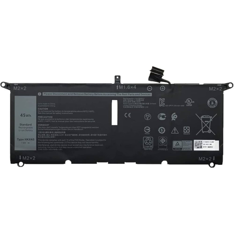 Батарея DELL Inspiron 7390 7391 7490 DXGH8 HK6N5 Vostro 5390 5391 45Wh 7.6B 5618mah