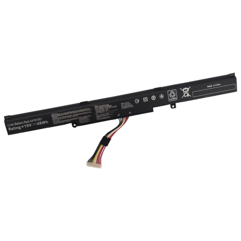 Батарея Asus Rog GL752VW N552V N752V ZX70V FX71PRO A41N1501 3000mah 15B Батарея Asus Rog GL752VW N552V N752V ZX70V FX71PRO A41N1501 3000mah 15B