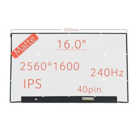 Матриця NE160QDM-NZ2 16.0 IPS 240Hz 2560×1600 WQXGA 40pin Slim narrow border 350mm 500nit 80 80 80 80 1200 1