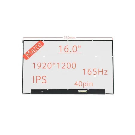 Матриця B160UAN01.Q 16.0" IPS 165Hz 1920×1200 матова 40pin Slim 350mm 400nit 85 85 85 85 1000 1