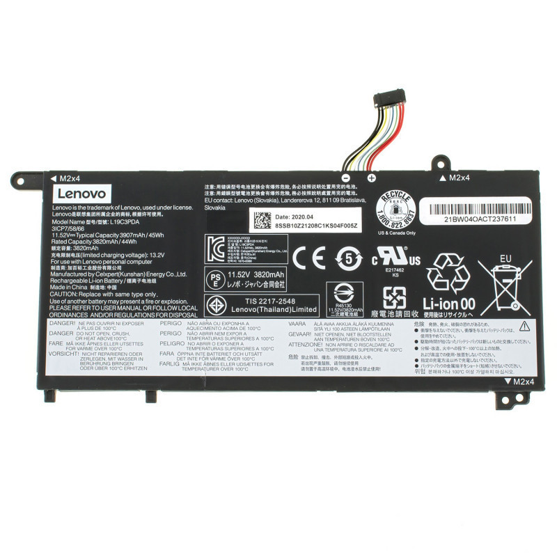 Батарея L19M3PDA 11.52V 45WH 3907mah Lenovo ThinkBook 15 G2 ITL 15 G2 ARE 15 G3 ACL 15 G3 ITL 15 G4 IAP 15 G5 5B11N52054 Батарея L19M3PDA 11.52V 45WH 3907mah Lenovo ThinkBook 15 G2 ITL 15 G2 ARE 15 G3 ACL 15 G3 ITL 15 G4 IAP 15 G5 5B11N52054