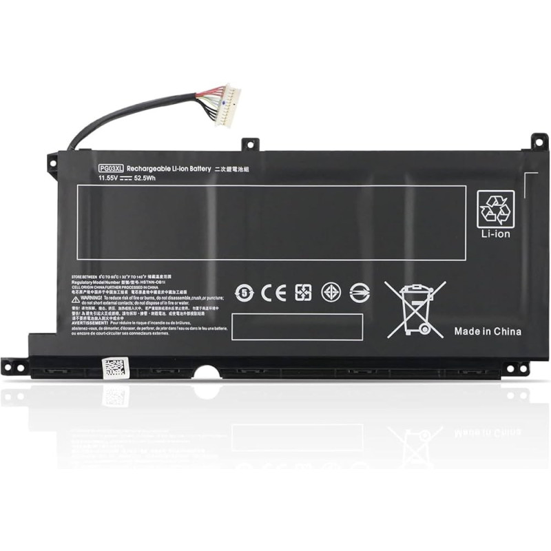Батарея HP Pavilion Gaming 15-EC HSTNN-OB1I HSTNN-DB9G L48430-AC1 L48430-AC2 L48495-005 PG03XL 4323mah 52.5Wh 11.55B