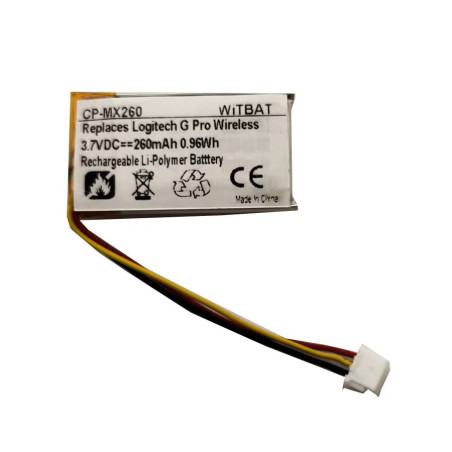 Батарея Logitech G495 LIGHTSPEED 533-000201 CP-MX260 260mah 0.96В