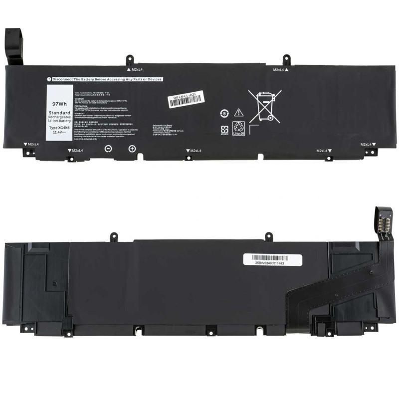 Батарея Dell XPS 17 9720 01RR3 3ICP7 54 65-2 F8CPG P92F001 P92F002 XG4K6 8000mah 11.4B