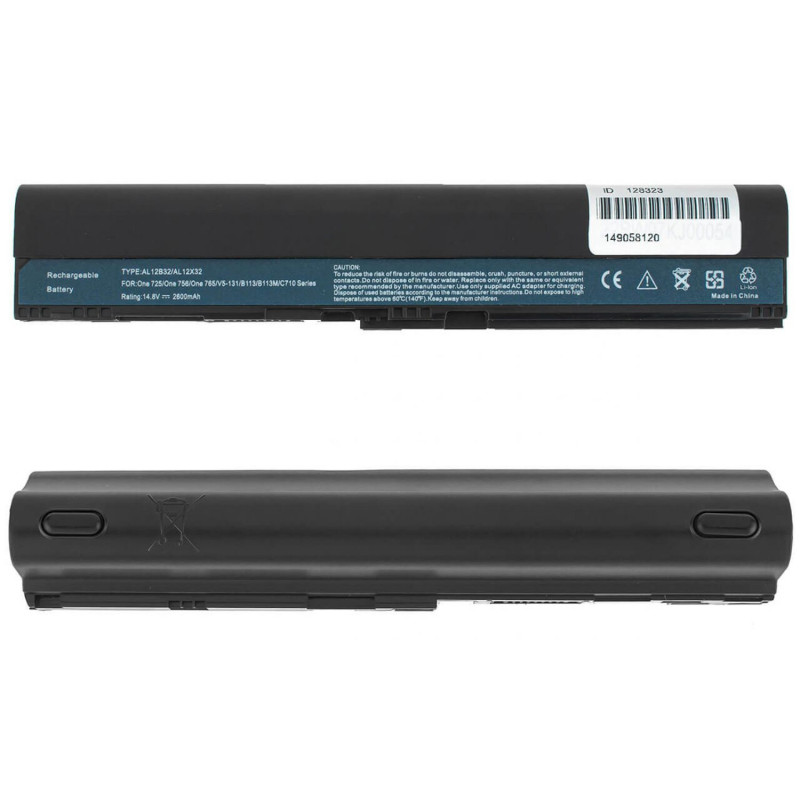 Батарея ACER ASPIRE V5-123 AK.004BT.098 AL12A31 AL12B31 AL12B32 AL12B72 AL12X32 KT.00403.004 KT.00407.002 2600mah 14.4B