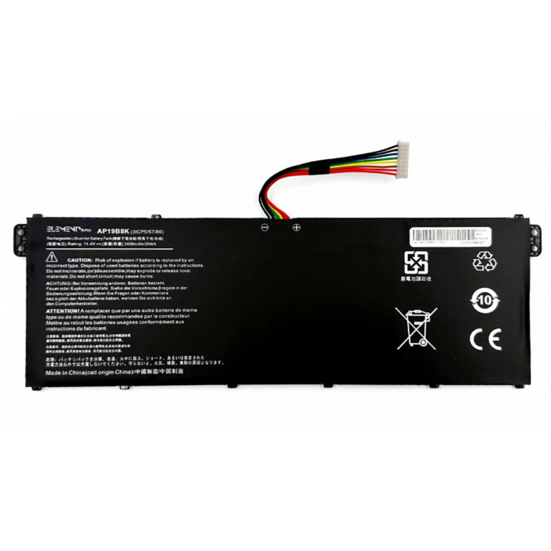 Батарея Acer Aspire A315-57G AP19B8K KT0030G022 KT00304013 3400mah 11.4B