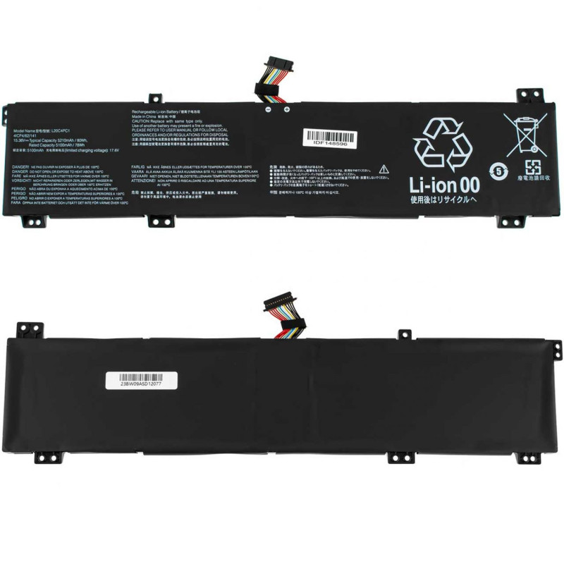 Батарея Lenovo Legion 5-15ACH6H L20C4PC1 L20L4PC1 L20D4PC1 5B11B48829 5B11B48830 5B11B48824 5200mah 15.36B