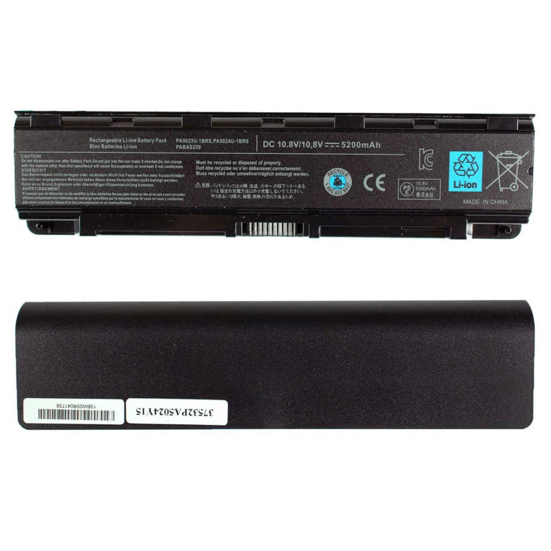 Батарея Toshiba Satellite Pro S855 PA5024U PA5023U-1BRS PA5024U-1BRS PA5025U-1BRS PA5026U-1BRS PA5027U-1BR 5200mah 10.8B
