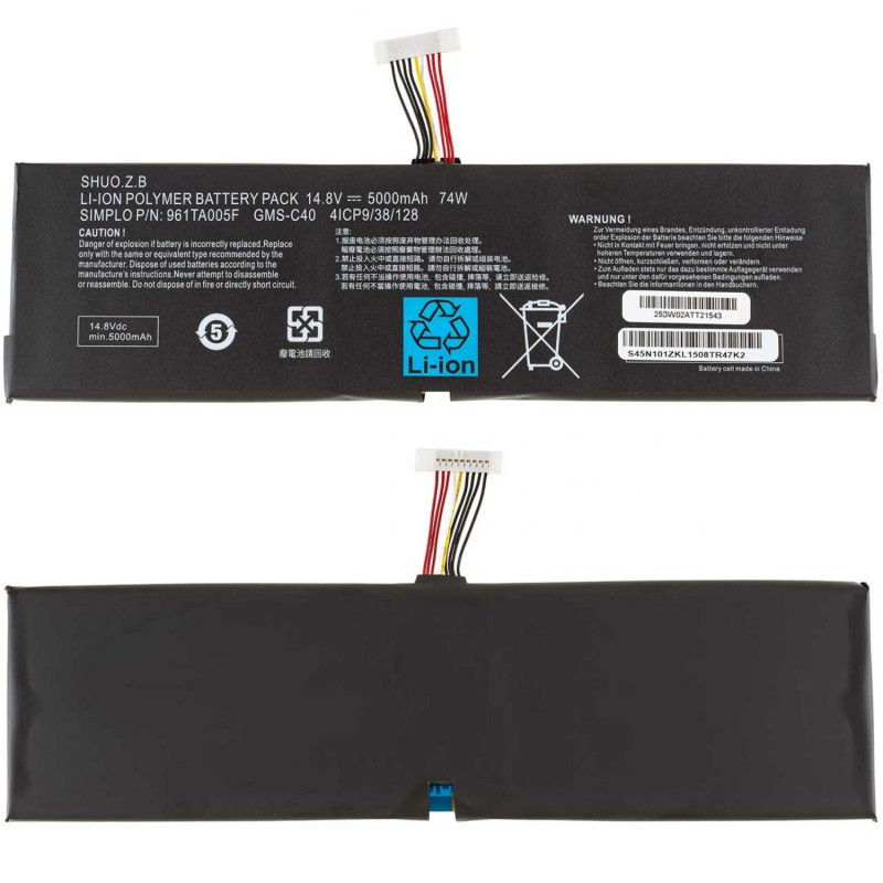 Батарея Razer Blade Pro 2013 961TA005F 4ICP938128 GMS-C40 RZ09-00991102 RZ09-00991101 RZ09-01171E11 5000mah 14.5B