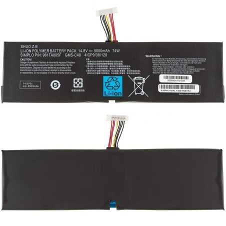 Батарея Razer Blade Pro 17 961TA005F 4ICP938128 GMS-C40 RZ09-00991101 RZ09-01171E11 RZ09-00991102 5000mah 14.5B