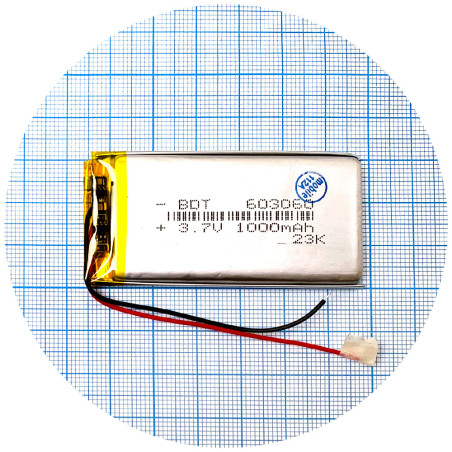 Батарея 62х30х6 мм 1000 mAh 3.7V