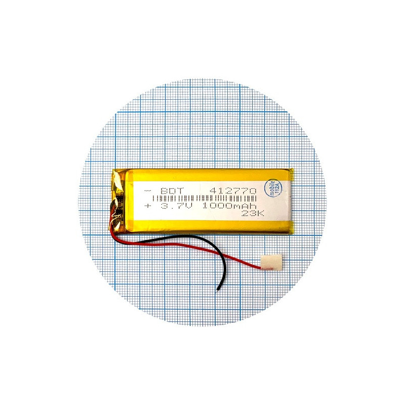 Батарея 70х26х3 мм 1000 mAh 3.7V Батарея 70х26х3 мм 1000 mAh 3.7V