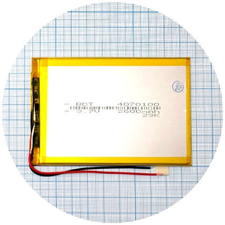 Батарея 101х70х3 мм 2600 mAh 3.7V