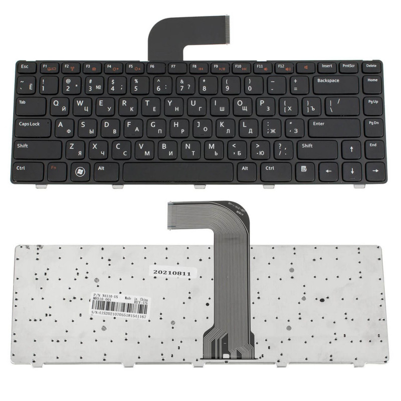 Клавиатура Dell Inspiron M5040 20010 0VPVKN M4110 15R N311z 7520 N5050 3520 M4050 Vostro 1450 2521 1540 3555 3560 242