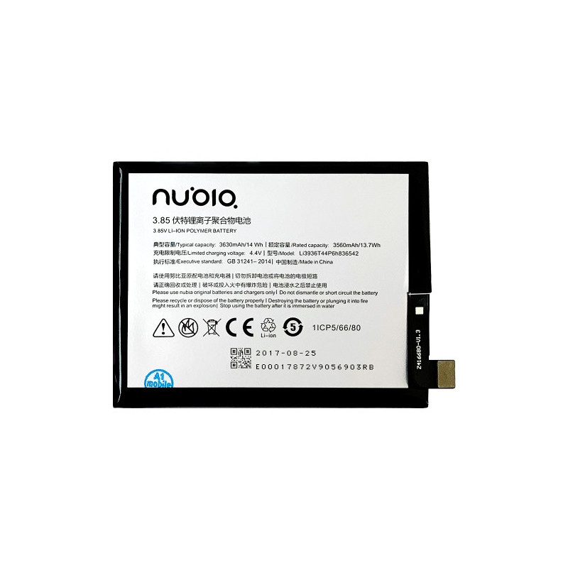 Батарея ZTE Li3936T44P6h836542 Nubia M2 NX551J 3630 mAh