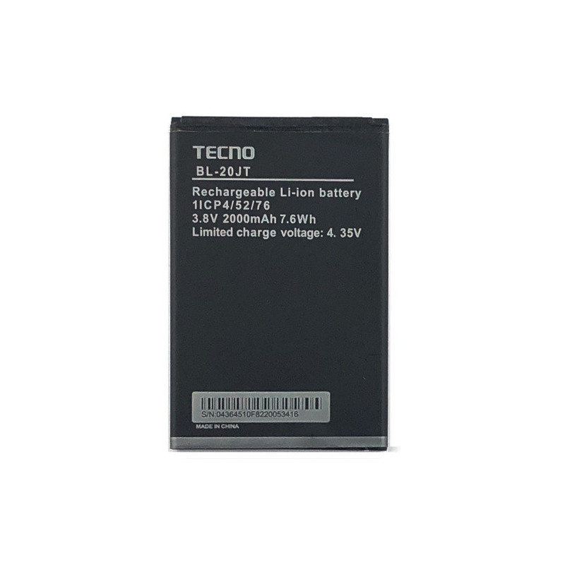 Батарея Tecno BL-20JT POP F1 POP F2 2000 mAh